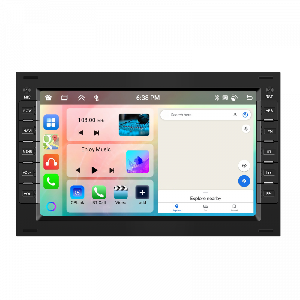 Navigație Android 13 4GB RAM,64GB ROM, VW Golf 4, Passat B5.5, Polo, Jetta, CarPlay, Android Auto, Bluetooth, Wi-Fi, Waze, Ecran 7" [3]