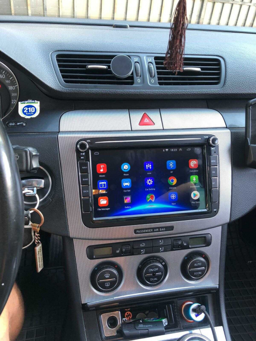 Navigatie Volkswagen|Skoda|Seat cu Android 2GB RAM 32GB, CarPlay Wireles Ecran de 8 Inch, dedicata Golf 5, Golf 6, Jetta, Passat B6, CC, B7, Polo, Tiguan, Touran, Skoda, Seat [5]