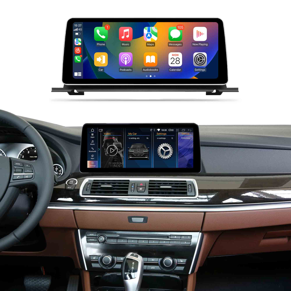 Navigație Android BMW Seria 5 GT F07 (2010-2016), 4 GB RAM, OCTA-CORE, ecran 12.3", CIC si NBT, 1920x720, CarPlay, Android Auto, 4G și WiFi [2]