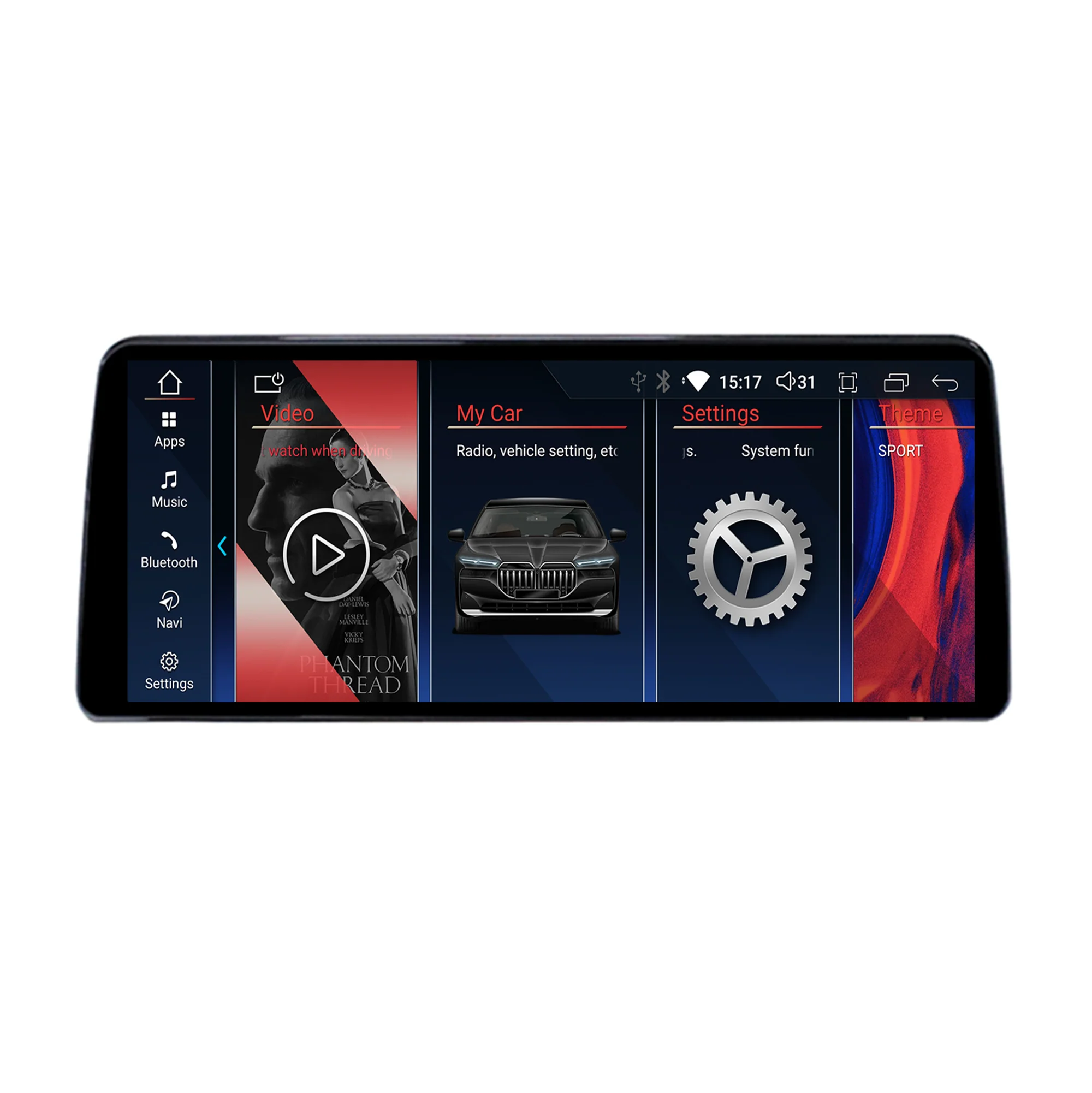 Navigație Android BMW Seria 7 E65 E66 (2004-2008), 4 GB RAM, OCTA-CORE, ecran 12.3",1920x720, CarPlay, Android Auto, 4G și WiFi [1]