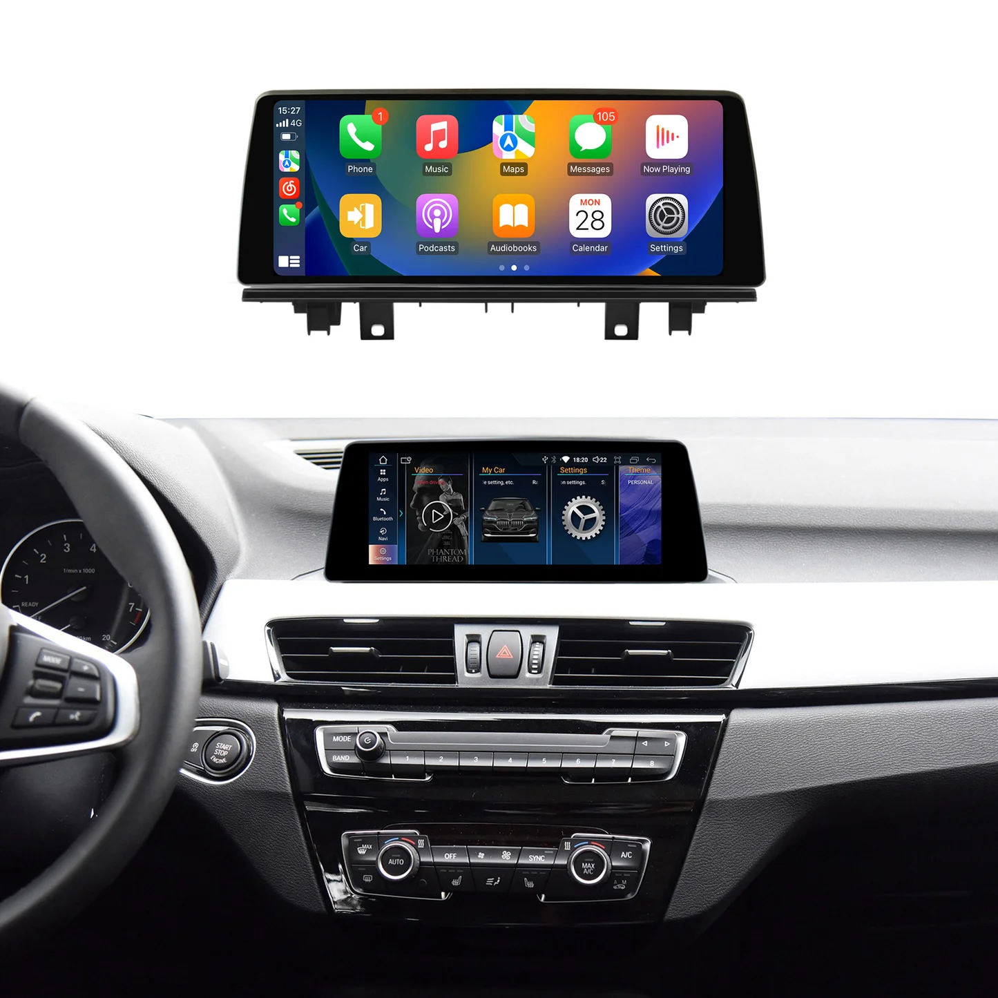 Navigație Android BMW X1 X2 F48 F49 (2016-2023), 4 GB RAM, OCTA-CORE, ecran 10,25", NBT si EVO, 1920x720, CarPlay, Android Auto, 4G și WiFi [2]