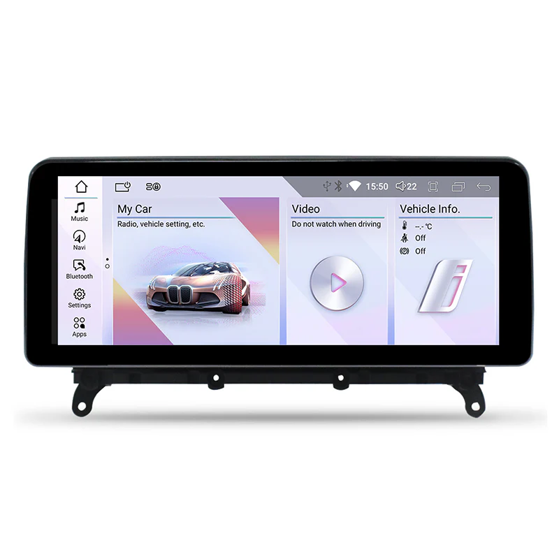 Navigație Android BMW X3 X4 F25 F26 (2010-2018), 4 GB RAM, OCTA-CORE, ecran 12.3", CIC, NBT si EVO, 1920x720, CarPlay, Android Auto, 4G și WiFi [1]