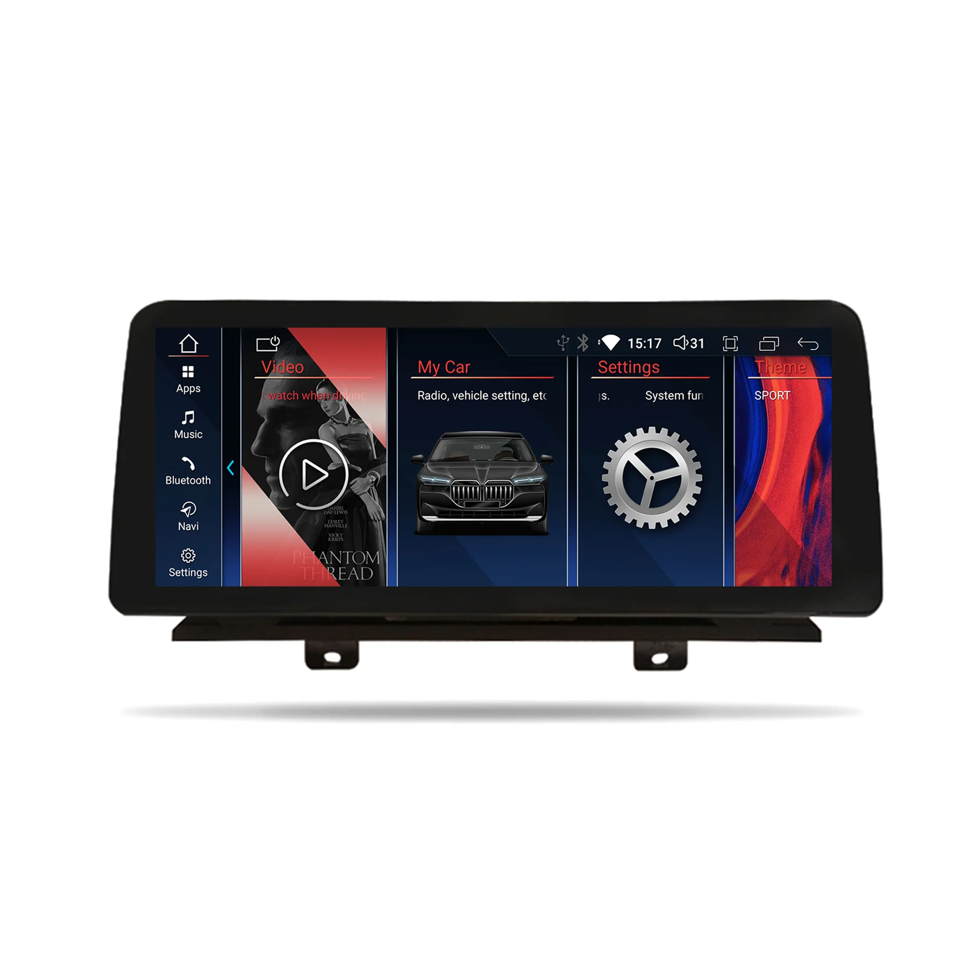 Navigație Android BMW X3 X4 G0 G02 2018+, 4 GB RAM, OCTA-CORE, ecran 12.3", EVO, 1920x720, CarPlay, Android Auto, 4G și WiFi [1]