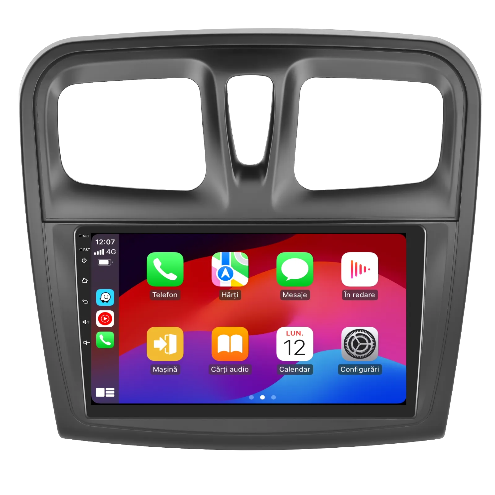 Navigație Dacia Logan, Duster, Sandero (2012-2020) 4GB 64GB, Android 13 cu CarPlay și Android Auto Wireless Ecran 9 Inch, GPS, WiFi Integrat, DSP [3]