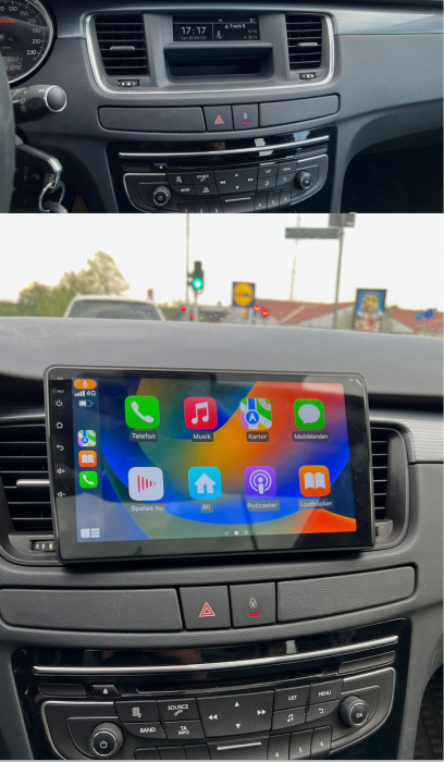 Navigatie Android Peugeot 508 (2012-2016),Android 12, DSP 2GB RAM 32GB ROM, CarPlay si Android Auto Wi-fi, Youtube, Waze [7]