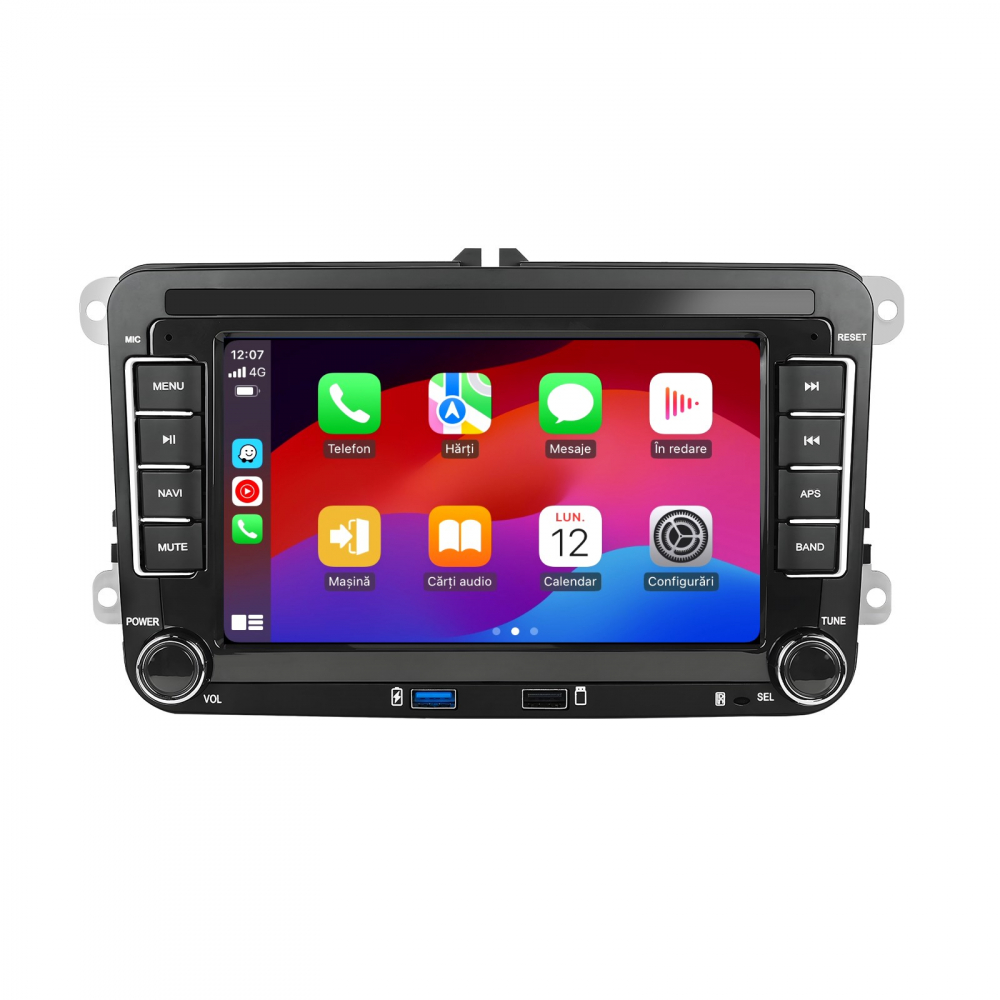 Navigație Android 7 inch Dedicată Volkswagen, Skoda, Seat | 4GB RAM, 64GB ROM, CarPlay și Android Auto Wireless [7]