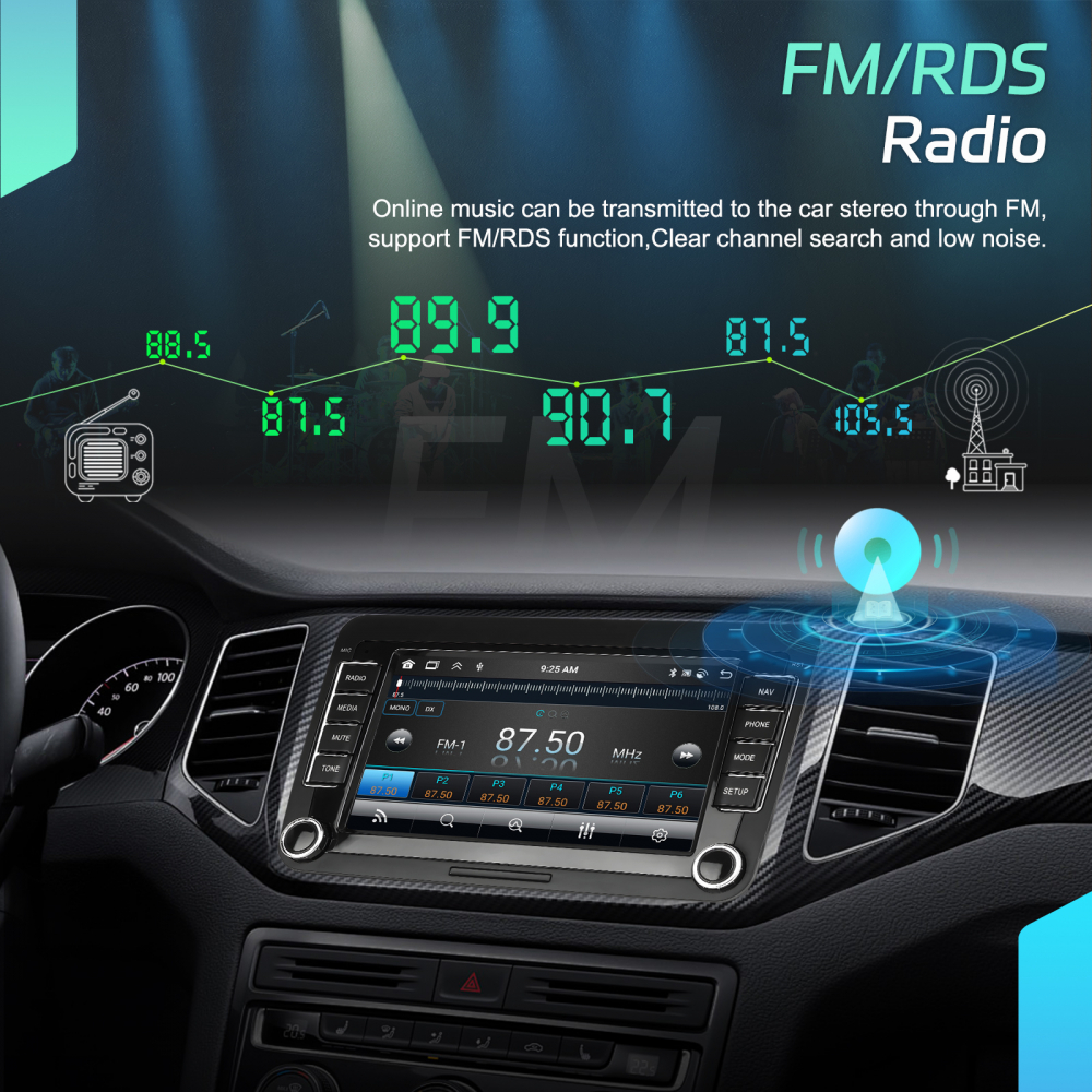 Navigație Android Dedicată Volkswagen, Skoda, Seat|4GB RAM, 64GB ROM, Ecran 7 inch, CarPlay și Android Auto Wireless,Radio RDS [5]
