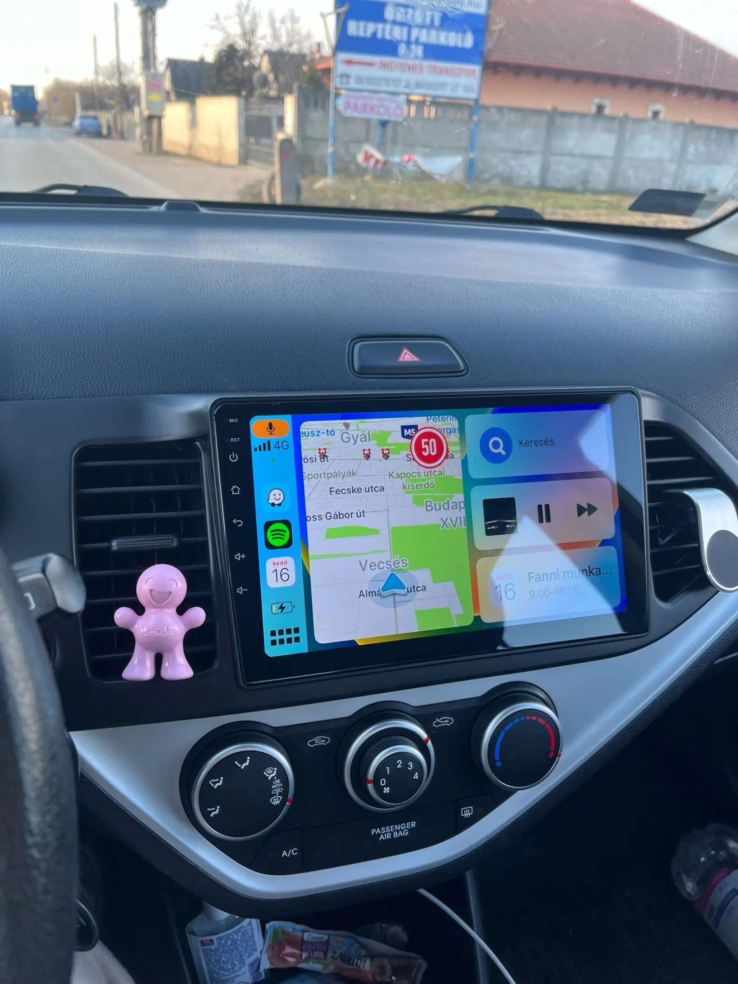 Navigatie Android Kia Picanto (2011-2016), Android 12, DSP 4GB RAM 64GB ROM, Cartela SIM 4G, CarPlay si Android Auto Wi-fi, Youtube, Waze [7]