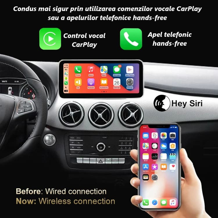 Navigație Android Mercedes Benz B Class W246 (2011-2018), 4 GB RAM, OCTA-CORE, ecran 10.25", NTG 4.5, NTG 5.0, 1920x720, CarPlay, Android Auto, 4G și WiFi [5]