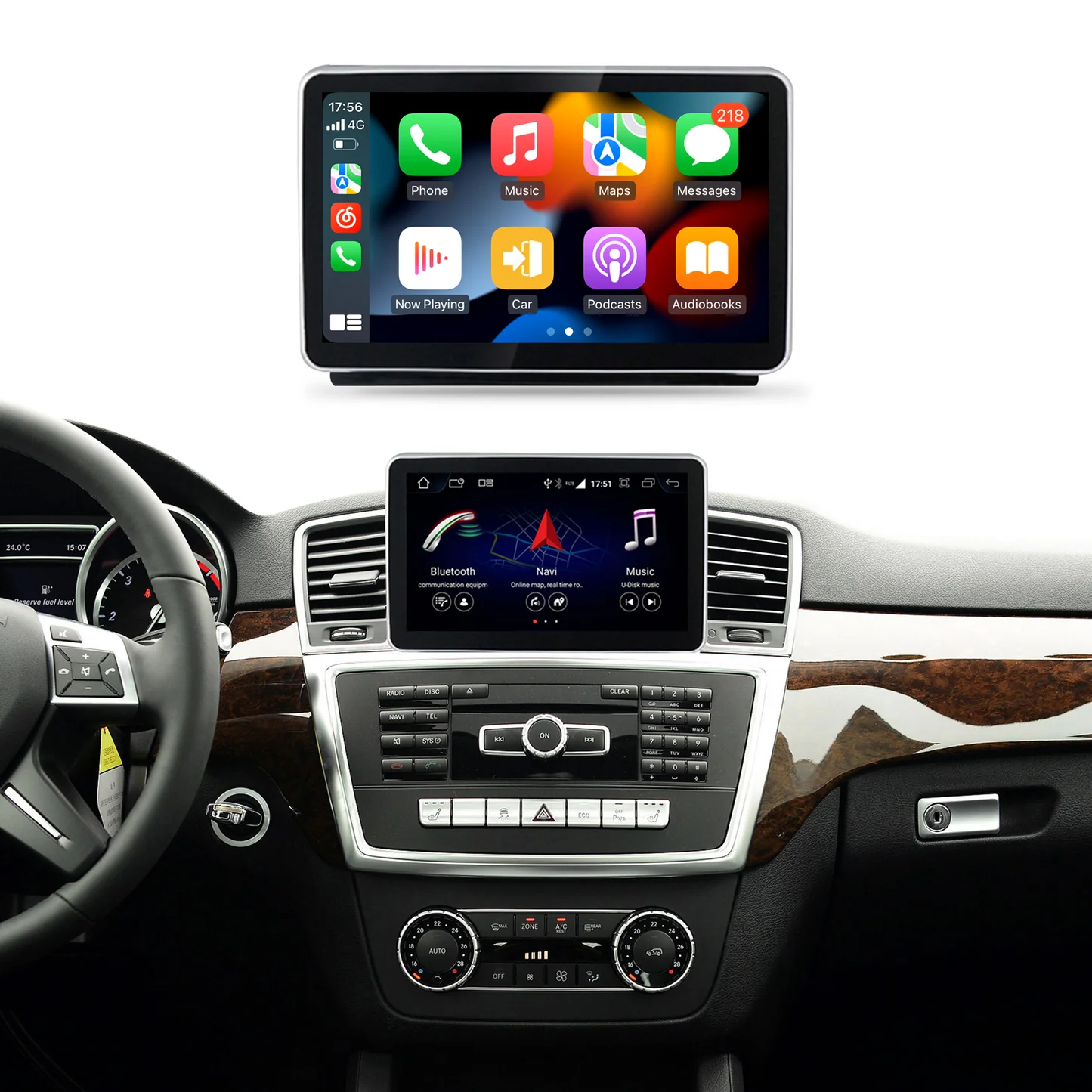 Navigație Android Mercedes Benz GL ML Class X166 W166 (2013-2015), 4 GB RAM, OCTA-CORE, ecran 9 inch, NTG 4.5, 1920x720, CarPlay, Android Auto, 4G și WiFi [2]