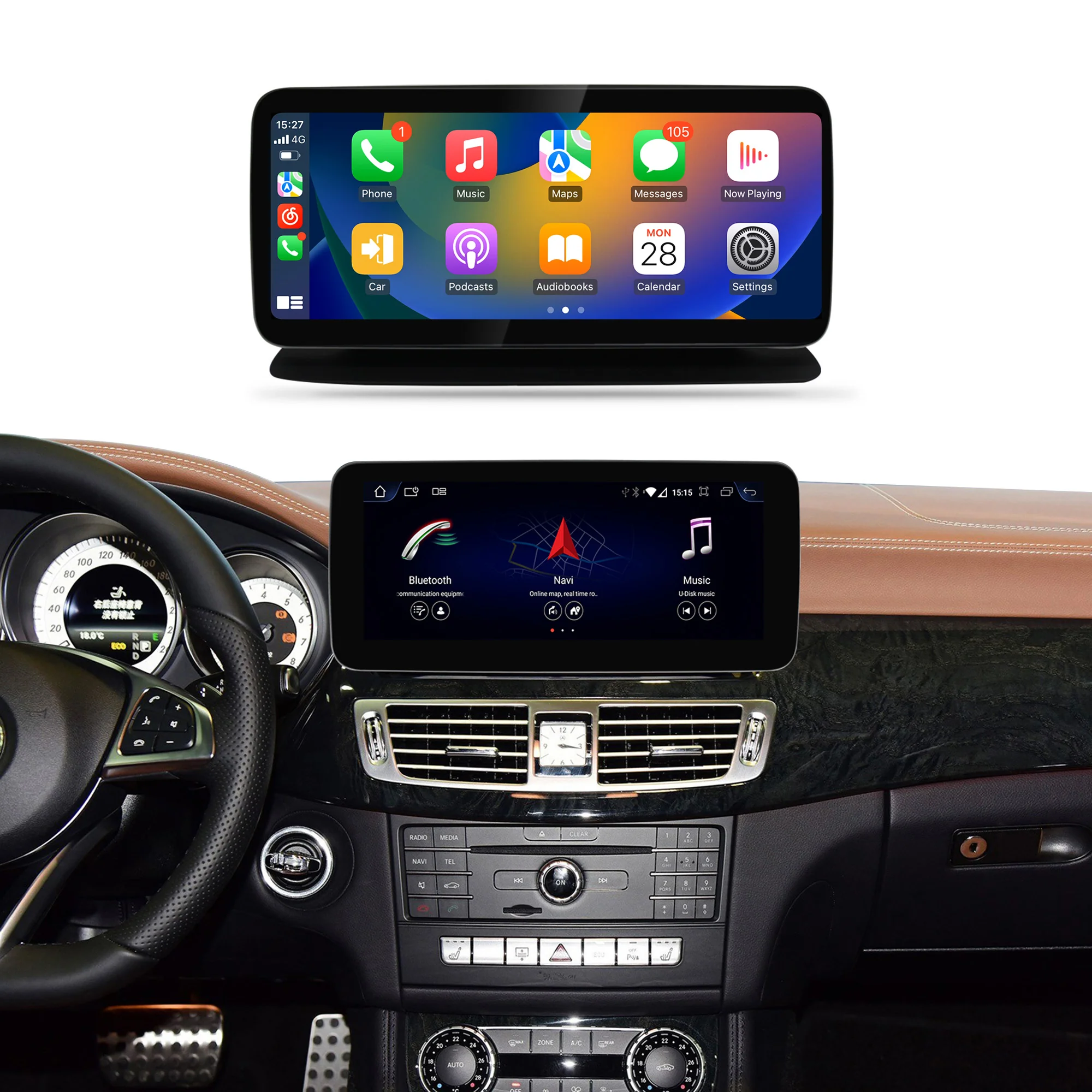Navigație Android Mercedes Benz GLS Class C218 X218 (2011-2018), 4 GB RAM, OCTA-CORE, ecran 10.25", NTG 4.0, NTG 4.5, NTG 5.0, 1920x720, CarPlay, Android Auto, 4G și WiFi [2]
