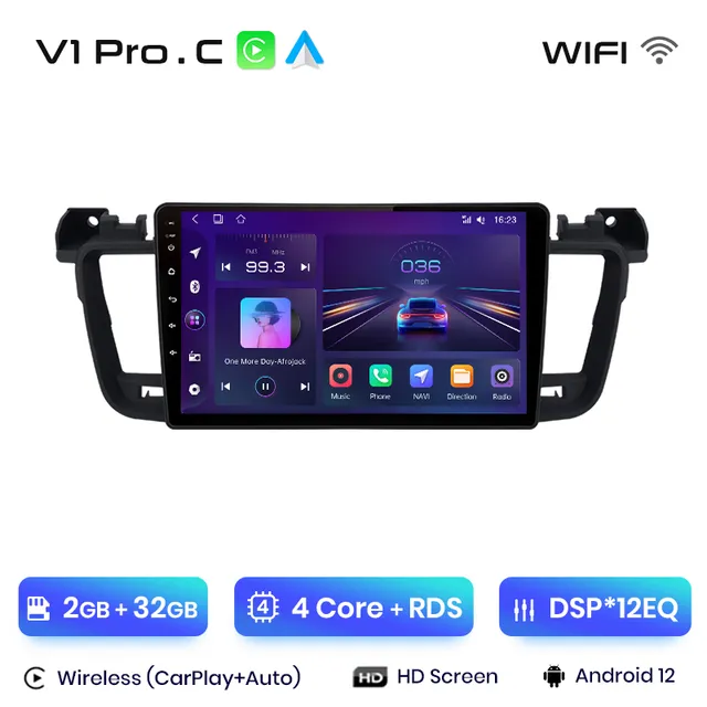 Navigatie Android Peugeot 508 (2012-2016),Android 12, DSP 2GB RAM 32GB ROM, CarPlay si Android Auto Wi-fi, Youtube, Waze [2]