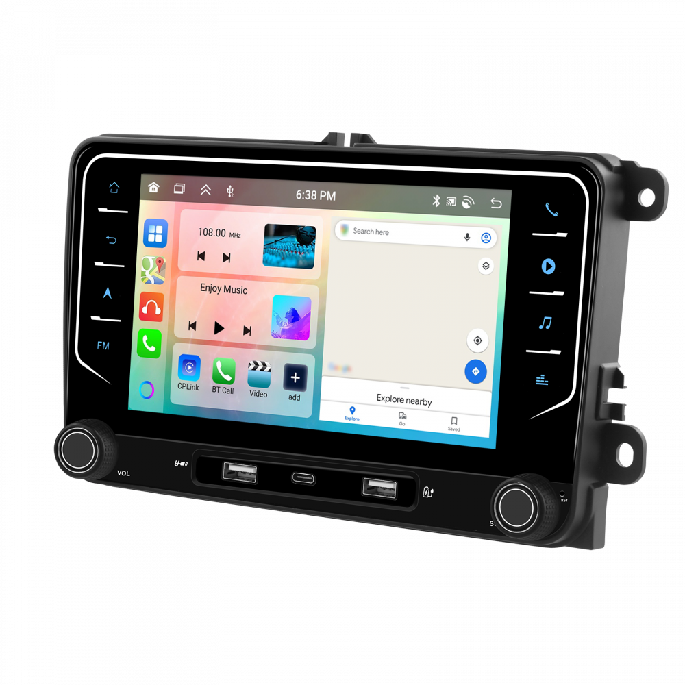 Navigație Android,Volkswagen,Skoda,Seat - 4+64 GB, USC Frontal,CarPlay & Android Auto, ecran 7 [2]