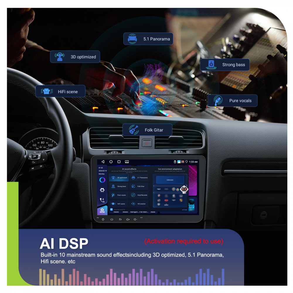 Navigație Android,Volkswagen, Skoda, Seat - 4+64 GB, USC C Frontal,CarPlay & Android Auto, ecran 9 inch Compatbil Golf 5, Golf 6, Jetta, Passat  B6 B7 CC, Polo, Tiguan [9]