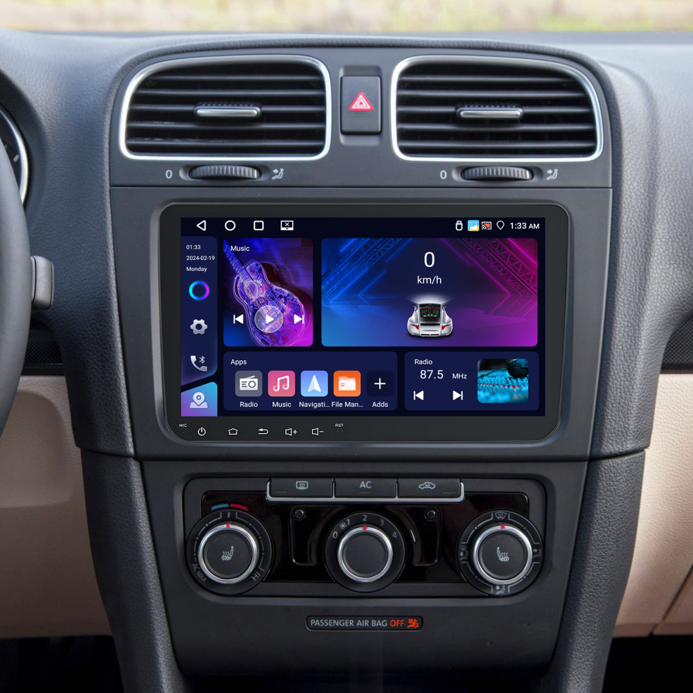 Navigație Android,Volkswagen, Skoda, Seat - 4+64 GB, USC C Frontal,CarPlay & Android Auto, ecran 9 inch Compatbil Golf 5, Golf 6, Jetta, Passat  B6 B7 CC, Polo, Tiguan [5]