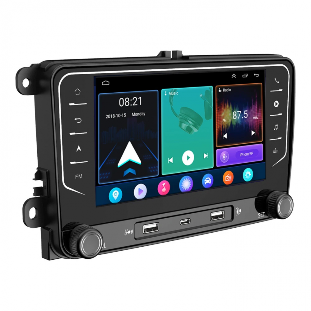 Navigație Android,Volkswagen,Skoda,Seat - 4+64 GB, USC Frontal,CarPlay & Android Auto, ecran 7 [12]