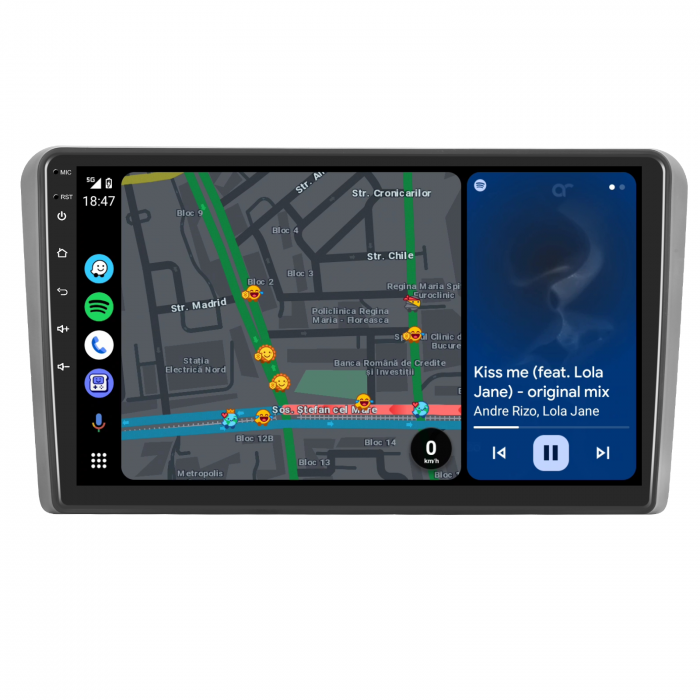 Navigatie Audi A3 (2003-2013) cu Android 13, 4GB RAM 64GB ROM, DSP, ecran 9 Inch,Carplay si Android Auto [4]