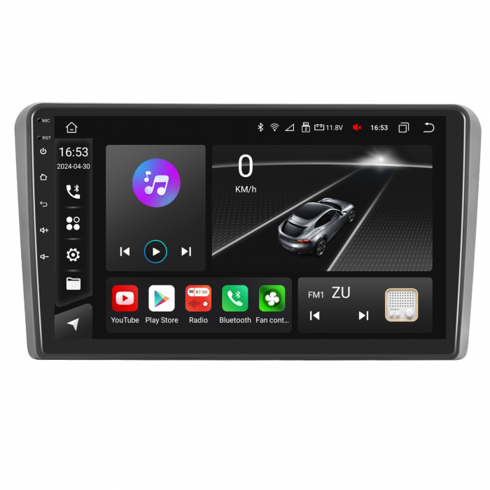 Navigatie Audi A3 (2003-2013) cu Android 12, 8GB RAM 128GB ROM, SIM 4G, DSP, ecran 9 Inch,Carplay si Android Auto [3]