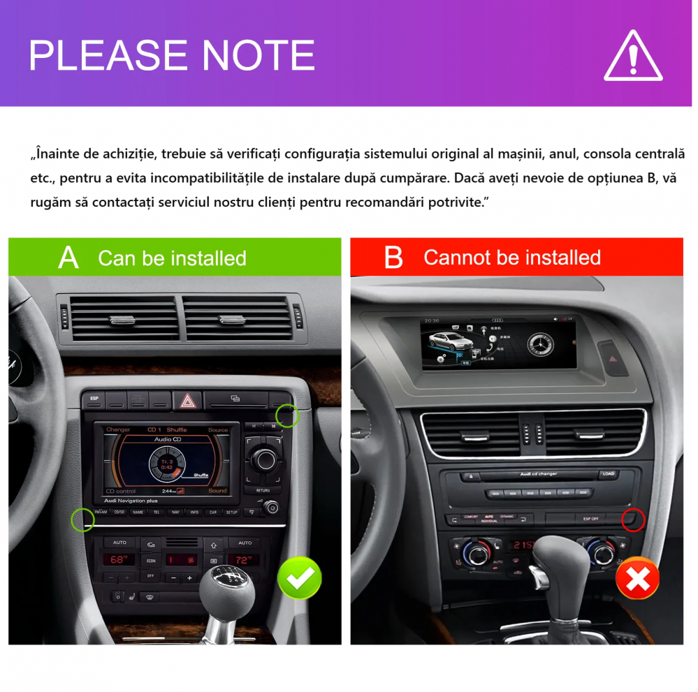 Navigatie Audi A4 B6/B7 (2002-2008) si Seat Exeo (2008-2012) 2+64 GB, CarPlay si Android auto OEM Look, ecran 7 inch [10]