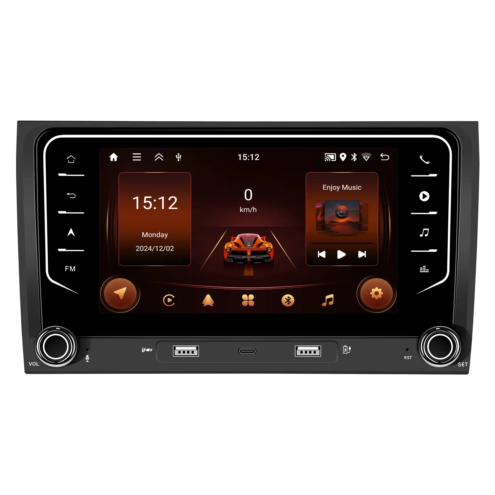 Navigatie Audi A4 B6/B7 (2002-2008) si Seat Exeo (2008-2012) 2+64 GB, CarPlay si Android auto OEM Look, ecran 7 inch [9]