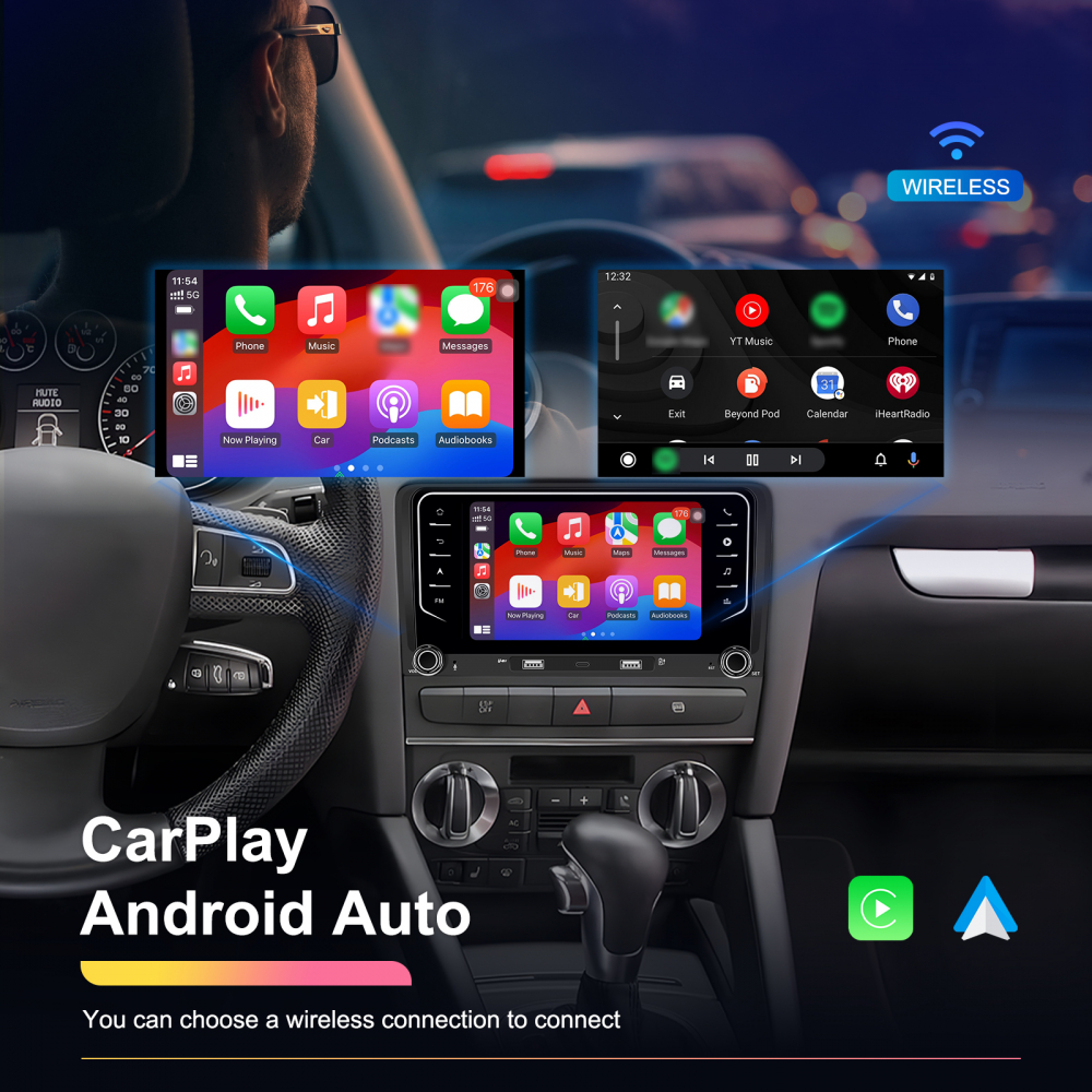 Navigatie Audi A3 (2003-2012) 2+64 GB, CarPlay si Android auto OEM Look, ecran 7 inch [9]