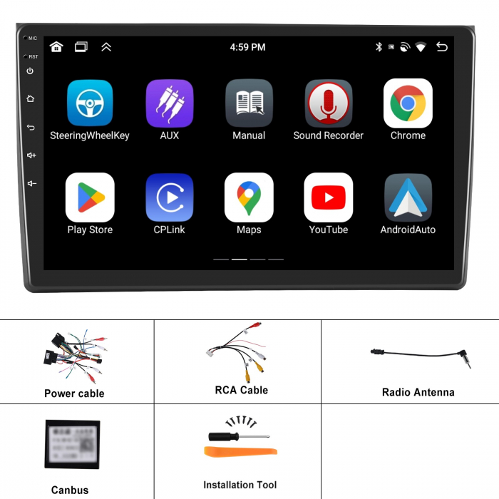 Navigatie Audi A4 B6-B7 (2001-2008), 4GB RAM 64GB, Android 13, DSP, 2.0 OCTA CORE CarPlay si Android Auto, ecran 9 inch [7]