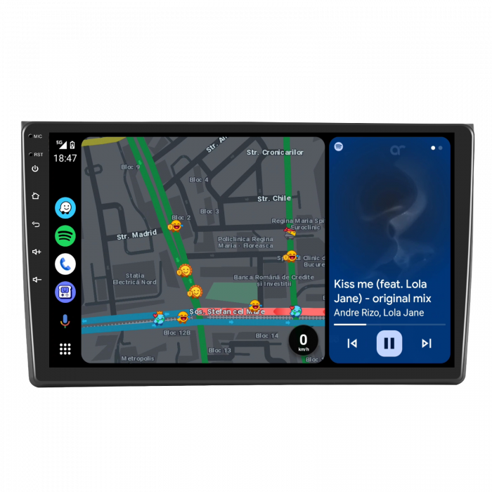Navigatie Audi A4 B6-B7 (2001-2008), 8GB RAM 128GB, Android 12, SLOT SIM 4G, DSP, CarPlay si Android Auto, ecran 9 inch [4]
