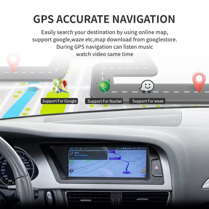 Navigatie Audi A4 B8 (2009-2016), Android 12, 4GB RAM 64GB, 4G SIM, Carplay si Android auto PREMIUM Low Version [13]