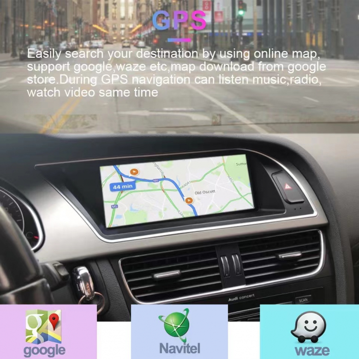 Set 360° Navigatie Audi A4 B8 (2009-2016), Android 12, 4GB RAM, 4G SIM, Carplay si Android auto,High Version [11]