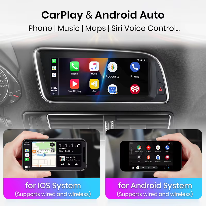 Navigatie Audi Q5 (2009-2016), Android 12, 6 GB RAM 128 GB ROM, Slot 4G SIM, Carplay si Android auto, FARA MMI [5]