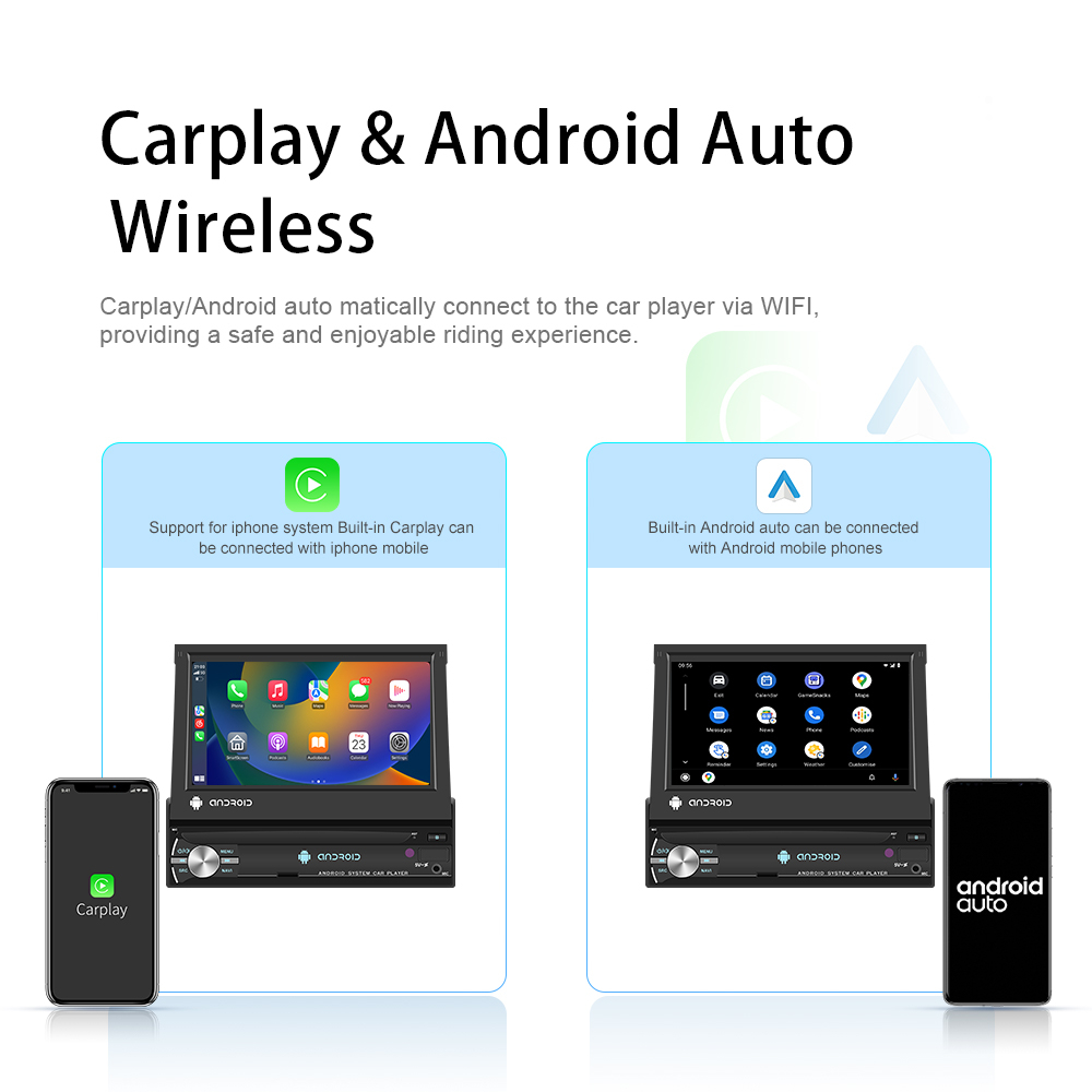 Navigație Auto 1 DIN Android 13, Ecran 7" HD 1080P, 2GB+32GB, GPS, WiFi, Bluetooth, FM Radio [8]