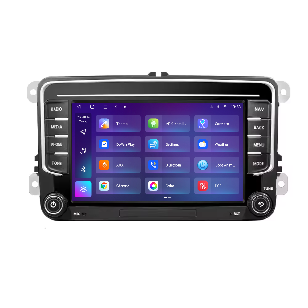 Navigatie Volkswagen|Skoda|Seat cu Android 14, CarPlay si Android Auto, dedicata Golf 5, Golf 6, Jetta, Passat B6, CC, B7, Polo, Tiguan, Touran, Skoda, Seat ecran 7 inch [3]