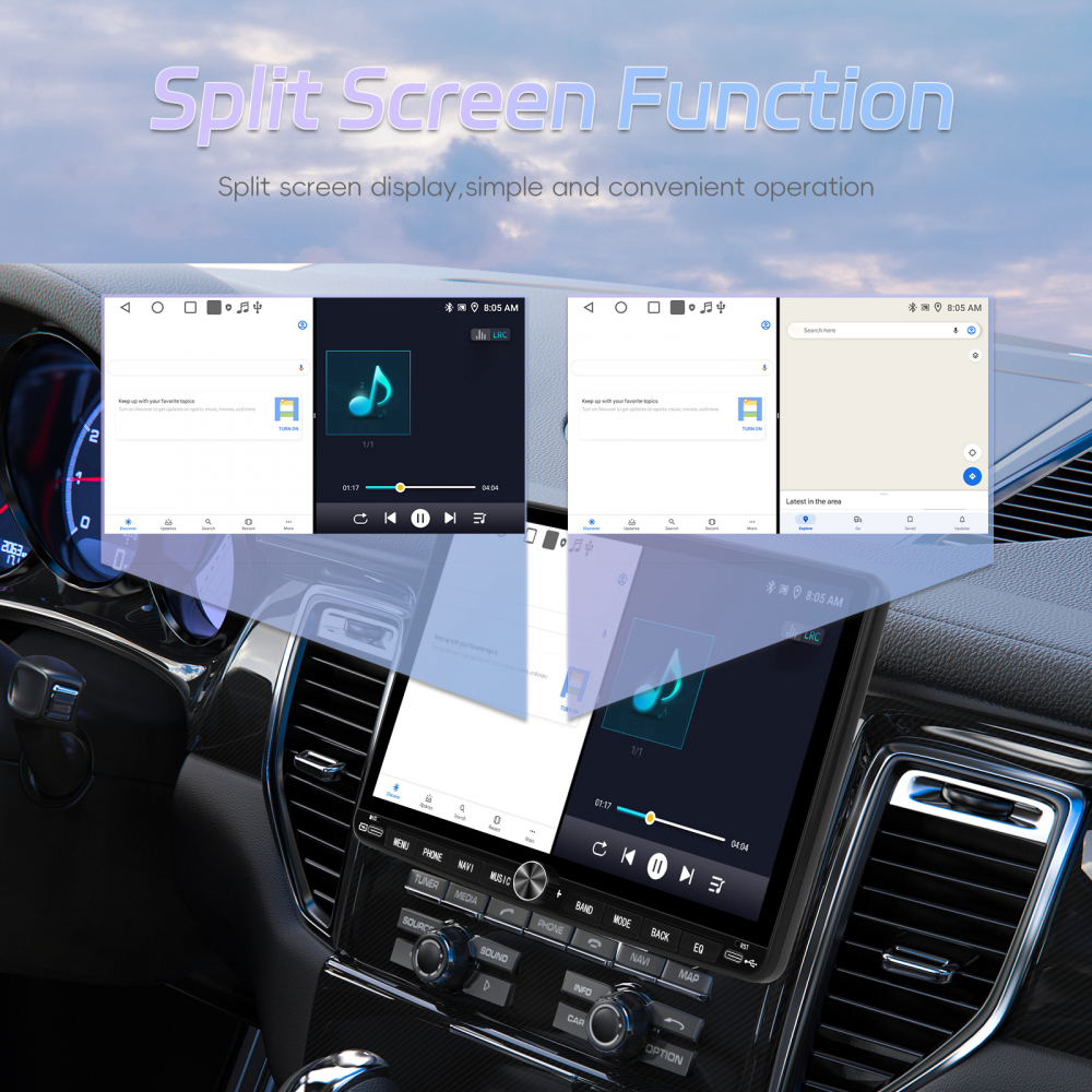 Navigație Auto Android 13 10.1" 2GB RAM + 64GB ROM, GPS, Bluetooth 5.0, WiFi,FM/RDS, USB, universala [11]