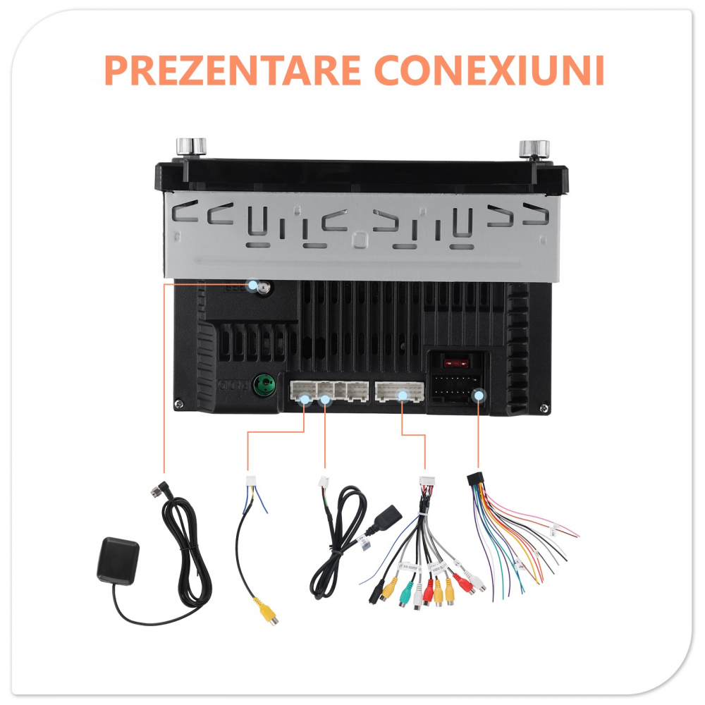 Navigație auto universală 1DIN Android 13, ecran 5.9” HD, 2+64GB, CarPlay & Android Auto, GPS, Bluetooth, USB, Wi-Fi [5]