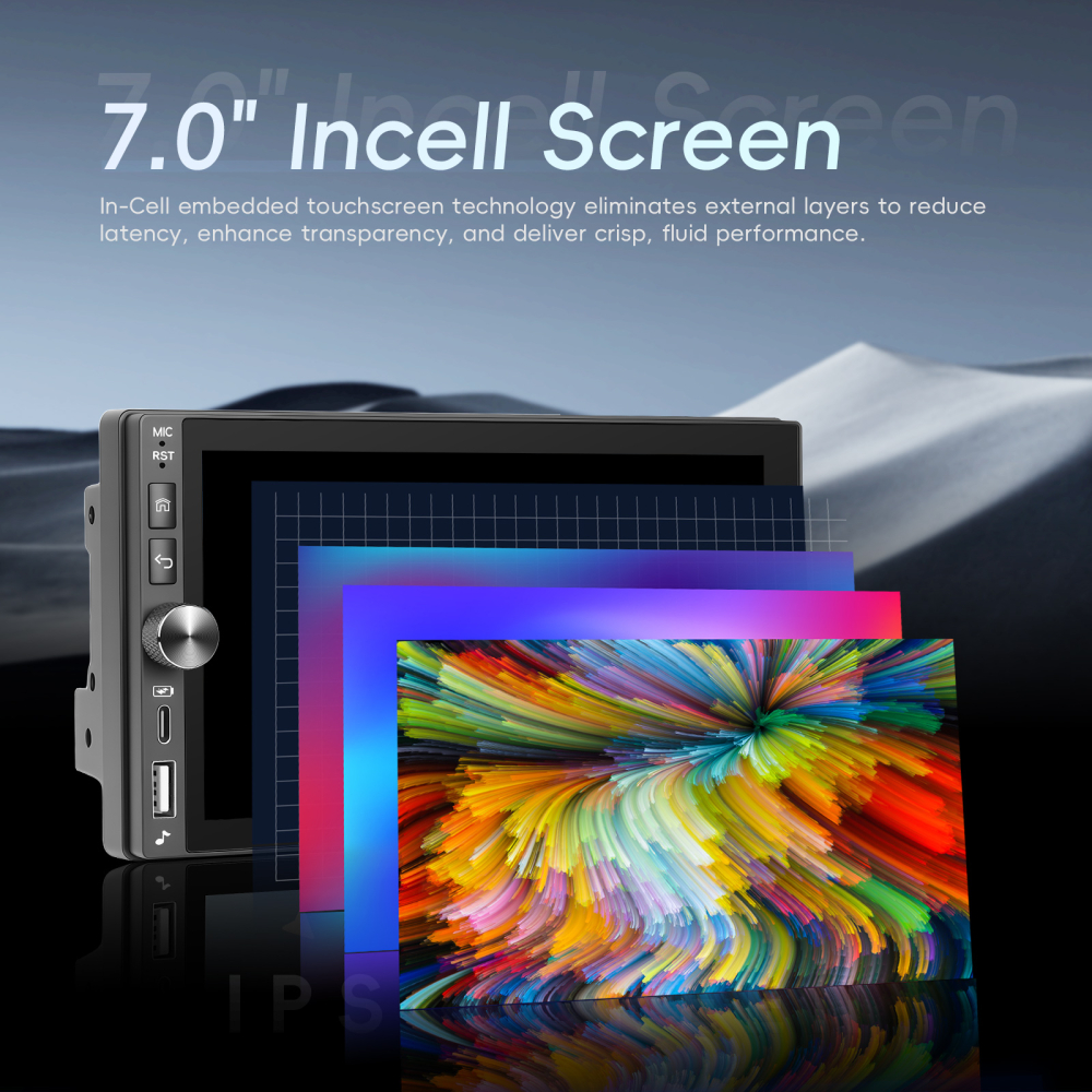 Navigatie Auto Universala 2DIN Android 4GB RAM + 128GB ROM, Ecran 7 inch INCELL HD, CarPlay și Android Auto Wireless, DSP, GPS [3]