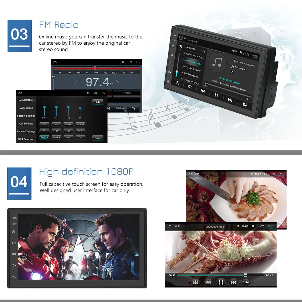 Navigație Auto Universală 2DIN cu Android, 2GB RAM, 64GB ROM-Compatibilă cu VW Golf 4, Passat B5, Skoda, Bora [18]
