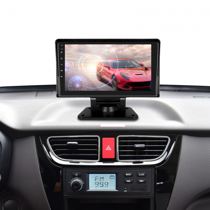 Navigatie auto universala, cu rama suport, 10.1 inch, 2DIN, 2GB RAM, 64GB ROM, Android Auto Cablu, Carplay Wireless, GPS, Bluetooth 4.0, Radio FM, Touchscreen [10]