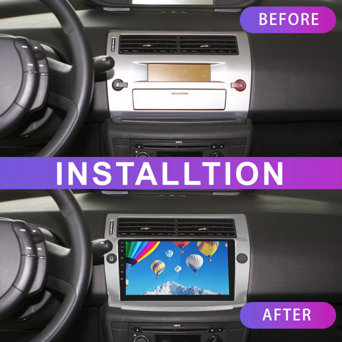 Navigatie Citroen C4 din (2004-2012) cu Android 12, 4GB RAM 64GB ROM, SIM 4G, DSP, ecran 9 Inch,Carplay si Android Auto [6]