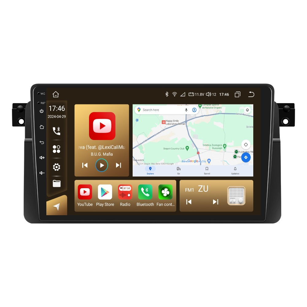 Navigatie BMW E46 (1998-2005) cu Android, 8GB RAM 128GB ROM, cu SLOT SIM 4G, DSP, ecran 9 Inch, Carplay si Android Auto [1]