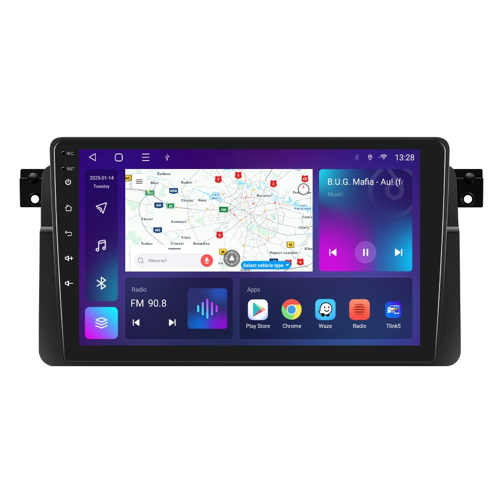 Navigatie BMW E46 (1998-2005) cu Android, 4GB RAM 64GB ROM, cu SLOT SIM 4G, DSP, ecran 9 Inch, Carplay si Android Auto [1]