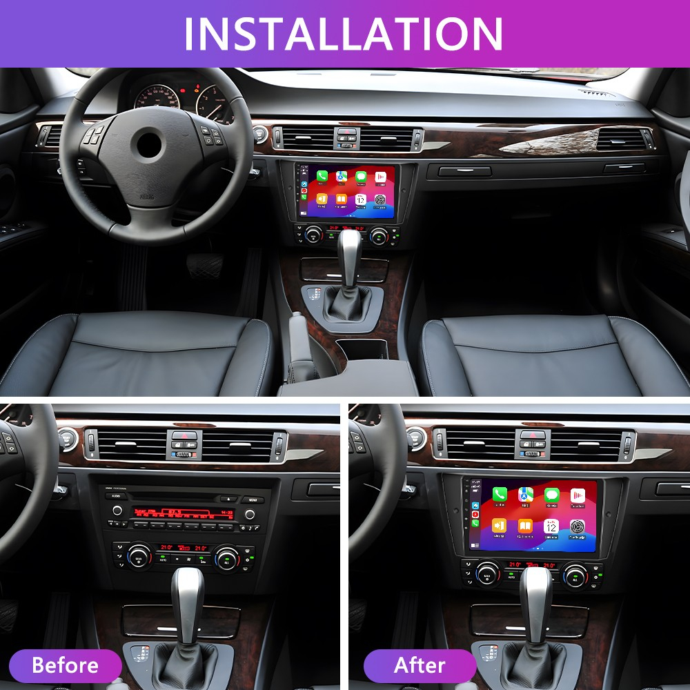 Navigatie BMW Seria 3 E90, E91, E92, E93 cu Android 12, 4GB RAM 64 GB ROM, DSP, Carplay si Android Auto, ecran 9 inch [2]
