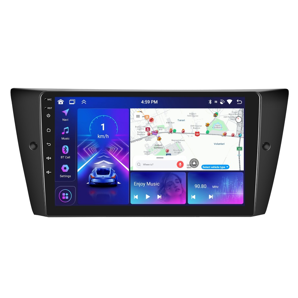 Navigatie BMW Seria 3 E90, E91, E92, E93 cu Android 12, 4GB RAM 64 GB ROM, DSP, Carplay si Android Auto, ecran 9 inch [1]