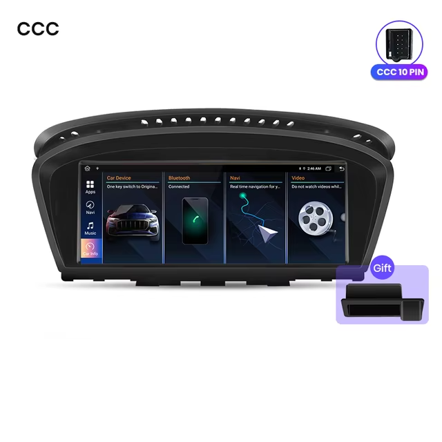 Navigație BMW Seria 5 E60/E61/E63/E64/E90/E91/E92 (2004-2012) CCC - CarPlay, Android Auto, 4GB RAM, 64GB ROM, 4G SIM, DSP + Cameră AHD CADOU [1]