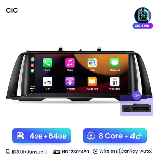 Navigatie BMW Seria 5 F10 F11 CIC (2011-2017) 4GB 64GB, SLOT SIM 4G, CarPlay si Android Auto, DSP, 8 CORE 10.25 inch [2]