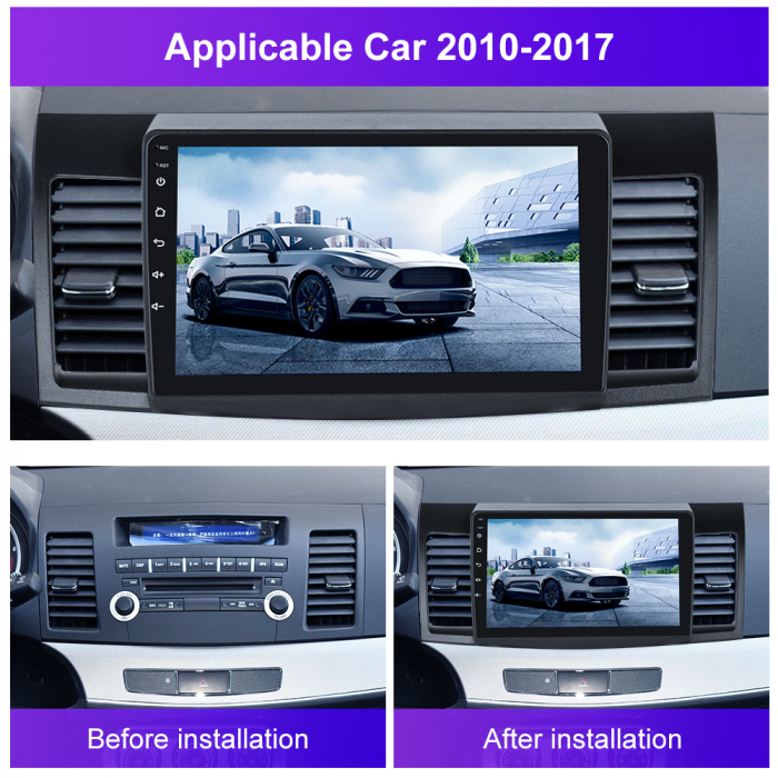Navigatie Mitsubishi Lancer (EX 2010-2017) cu Android 12,4GB RAM 64, SLOT SIM 4G, DSP, CarPlay si Android Auto ecran 10.1 inch [5]