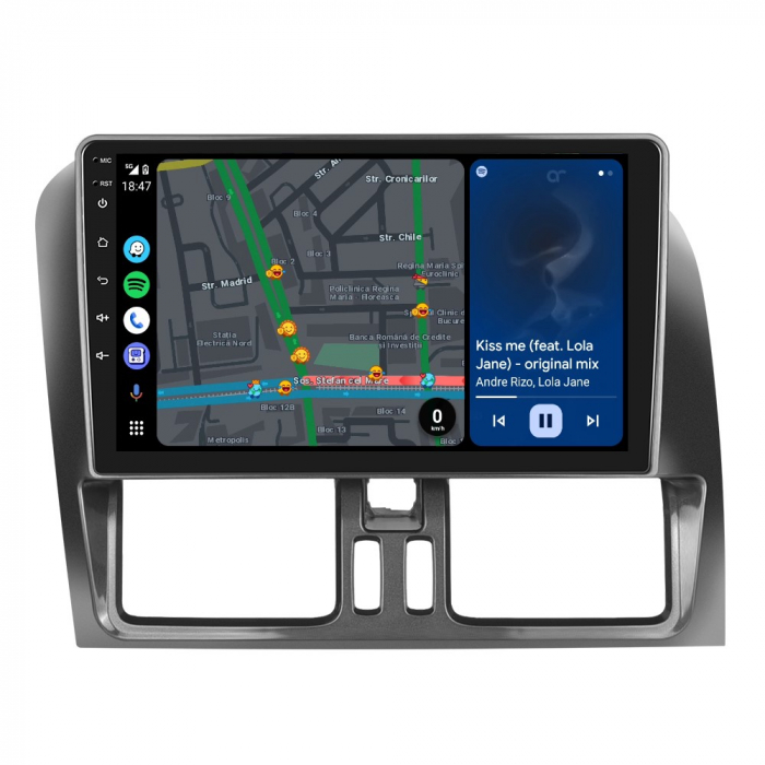 Navigatie VOLVO XC60 (2008-2013), Android 12, 4GB RAM 64GB, SIM 4G, DSP, Carplay si Android auto, ecran 9 inch [2]