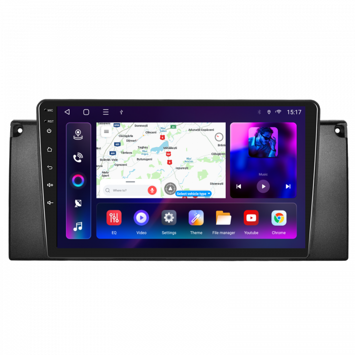 Navigatie BMW X5 E53 (1999-2005), Android 12, 8GB RAM 128GB, SIM 4G, DSP, Carplay si Android auto, ecran 9 inch [1]