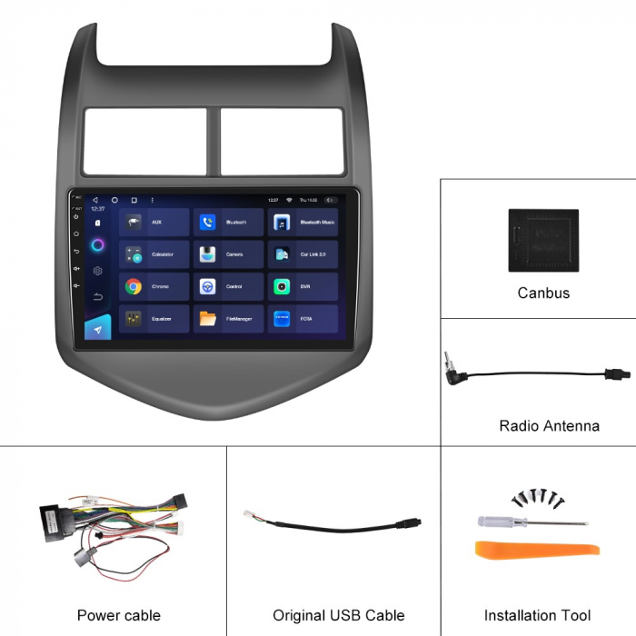 Navigatie Chevrolet Aveo (2011-2013), Android 12, 8GB RAM 128GB, SLOT SIM 4G, DSP, Carplay si Android auto, ecran 9 inch [8]