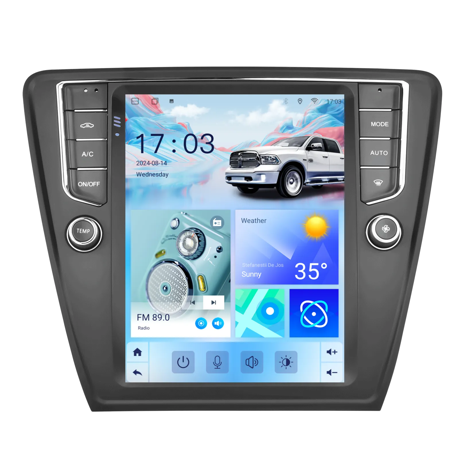 Navigatie Skoda Octavia 3 (2013-2018) Tip Tesla, Android 12, 2GB RAM 32GB, DSP, CarPlay si Android Auto, ecran 9,7 inch [1]