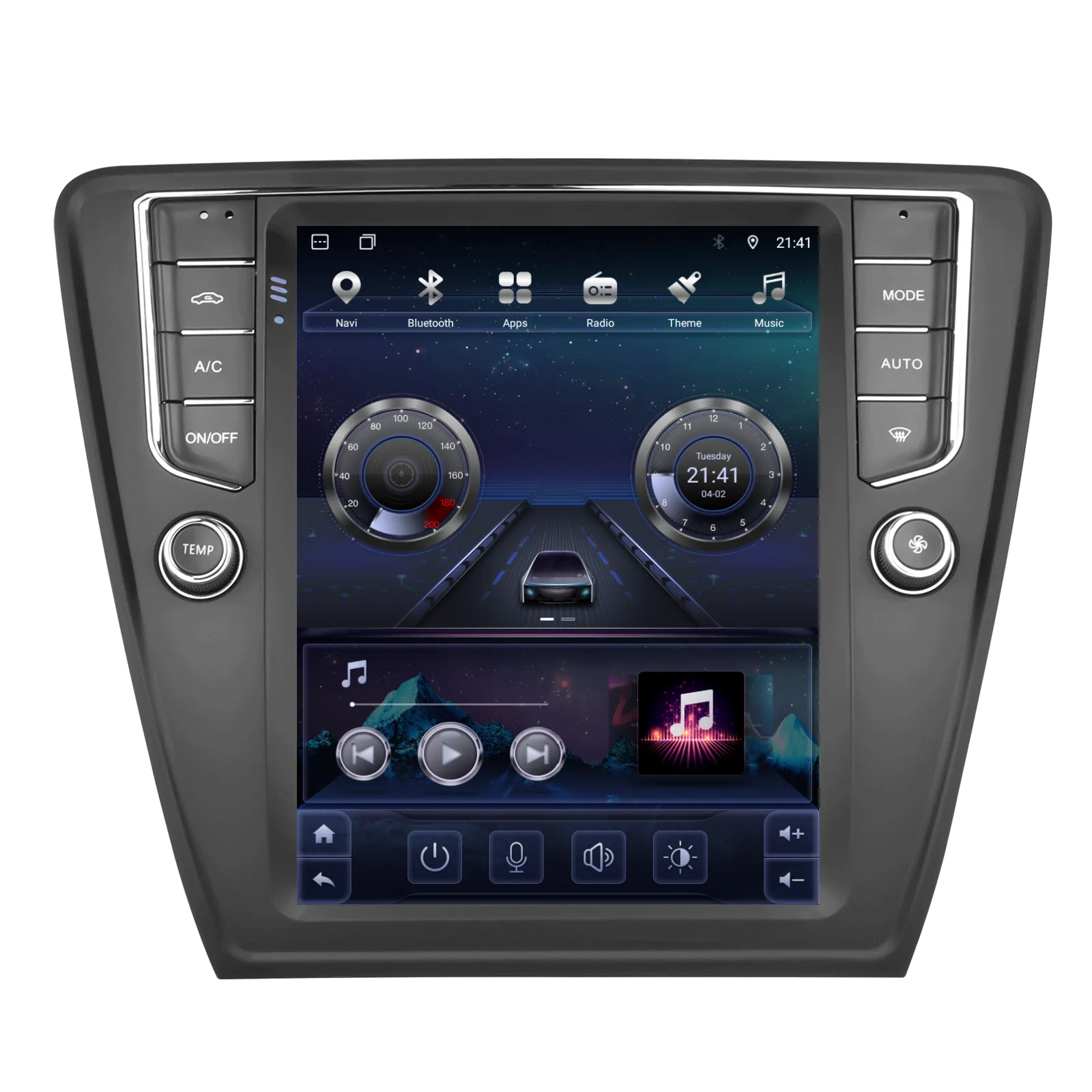 Navigatie Skoda Octavia 3 (2013-2018) Tip Tesla, Android 12, 4GB RAM 64GB, SLOT SIM 4G, DSP, CarPlay si Android Auto, ecran 9,7 inch [1]